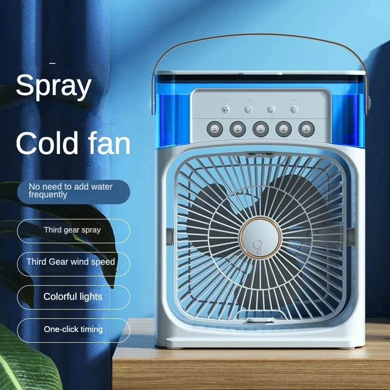 "Portable All in 1 Fan: Air Conditioner, Humidifier,  Hydrocooling, Up to 3 different speeds"